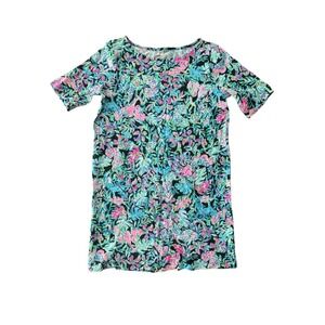 Lilly Pulitzer Mini‎ Marlowe T-Shirt Dress Onyx Let's Get Wild Girls L  (8-10)